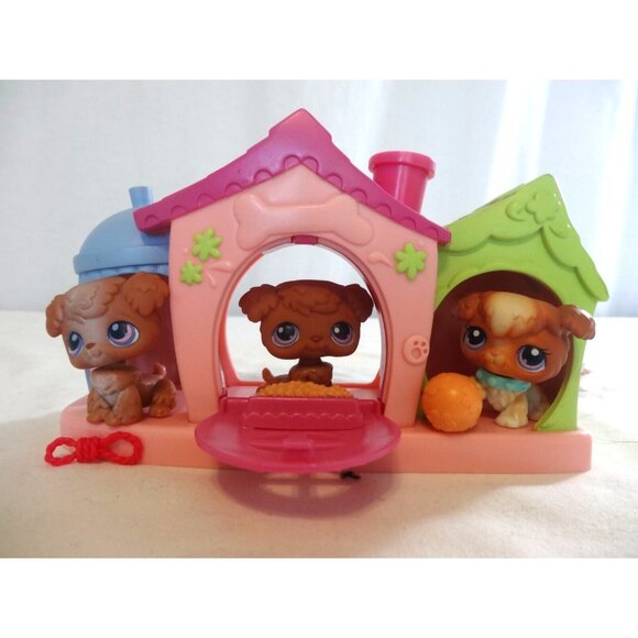 Littlest Pet Shop LPS Playful Puppies Poodle Dogs #37 #38 #39 accessories - Picture 2 of 11